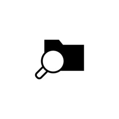 Local Search Icon in black flat glyph, filled style isolated on white background