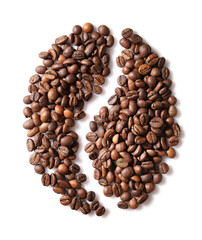 Coffee bean isolated on white background