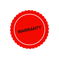 warranty guarantee stickers. red label warranty design