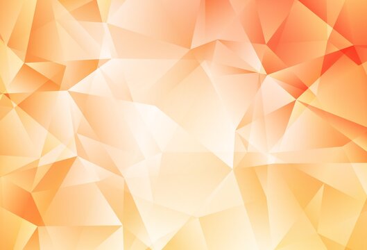 Light Orange vector abstract polygonal pattern. A sample with polygonal shapes. New template for your brand book.