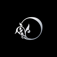 Monogram Initial Letter O Luxury Logo Icon, Vintage O Letter Logo Design Template