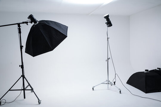 Various professional photographic staff in the studio