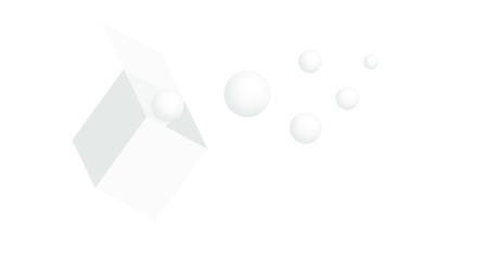 Empty box and balls. Vector illustration.