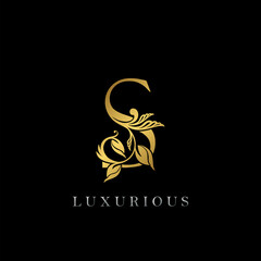 Golden Letter S Luxury Logo Icon, Vintage Gold E Letter Logo Design Template for luxury brand