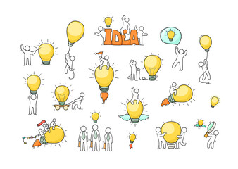 Cartoon lamp ideas with little people