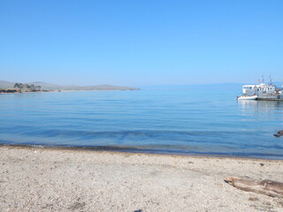 Baikal lake landscape with blue water