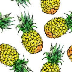 tropical fruits, tropics, pineapple
