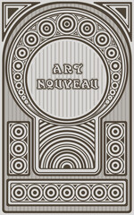 Art Nouveau invitation card, vector illustration	