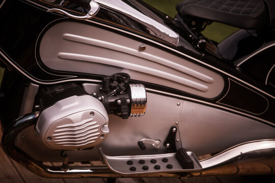 Vintage motorcycle boxer engine