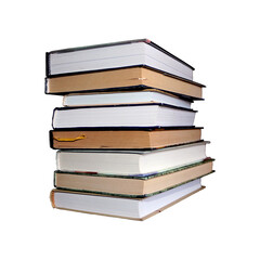 stack of books isolated on a white background