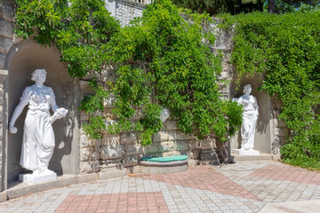 sculpture group in the park of the sanatorium Rodina