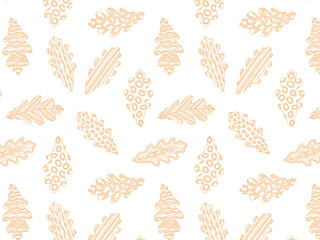 seamless pattern with autumn leaves