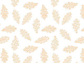 seamless pattern with autumn leaves