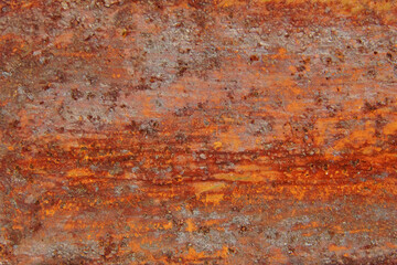 Rusty red metal sheet. Old iron background painted in red with rust and chipped. Grunge backgrounds,