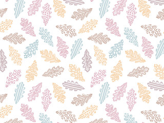 seamless pattern with autumn leaves