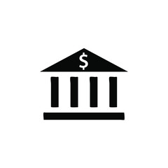 Bank building icon template