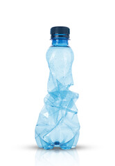 small crushed water bottle