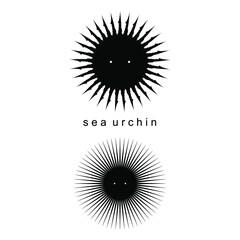 Sea urchin animal food icon fish logo danger sign Modern design Hand drawn Fashion print clothes apparel greeting invitation card badge element banner poster flyer Vector