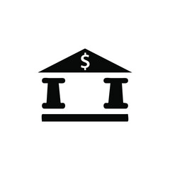 Bank building icon template