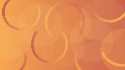 Abstract colorful vector background, circle shapes, orange yellow gradient.