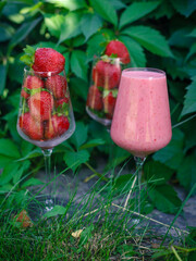 cocktail and strawberry