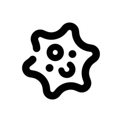 Bacterium Line Icon - Vector Illustration