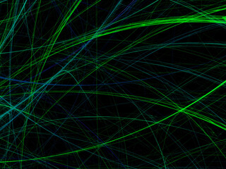 green abstract fractal background 3d rendering illustration