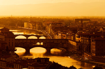 Fototapeta na wymiar Florence sunset, Italy