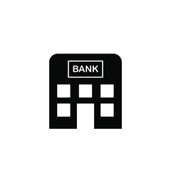 Bank building icon template