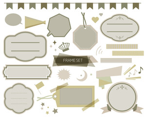 ふきだしのセット ハート 星 ビックリマーク 見出し Wall Mural Nisi