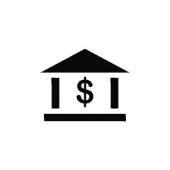 Bank building icon template
