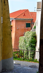 foreshortening in Imperia porto Maurizio Liguria Italy