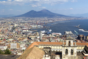 Fototapeta na wymiar Naples panorama, Italy