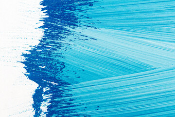 Abstract brushed blue acrylic arts background