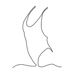 one line continuous drawing swimsuit