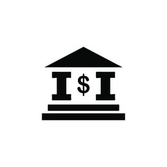 Bank building icon template