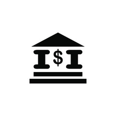 Bank building icon template