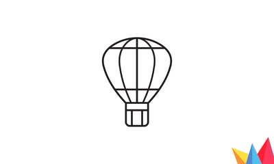 Dirigible and hot air balloons airship.