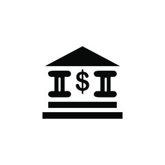 Bank building icon template