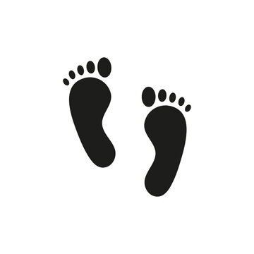 Human footprint icon. Vector illustration.
