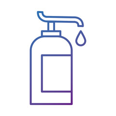 antibacterial soap bottle line icon