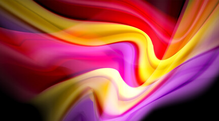Liquid colors fluid gradients on black background