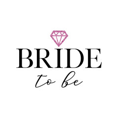 Bachelorette party, hen party or bridal shower hand written calligraphy card, banner or poster graphic design lettering vector element. Bride to be quote