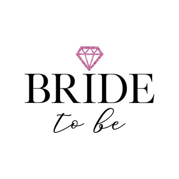 Bachelorette party, hen party or bridal shower hand written calligraphy card, banner or poster graphic design lettering vector element. Bride to be quote