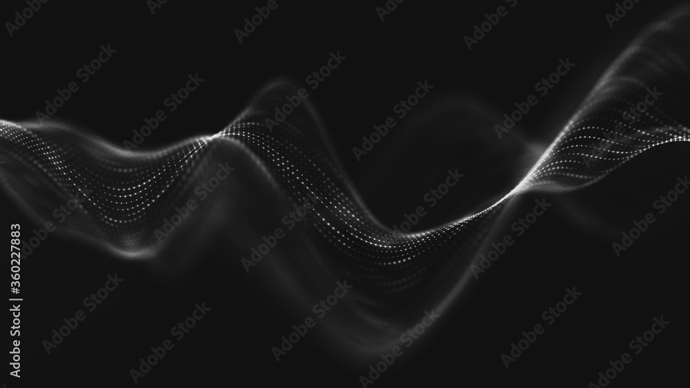 Poster abstract polygonal space low poly dark background with connecting dots and lines.