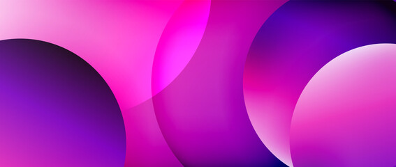 Circle modern geometric abstract background with liquid gradients