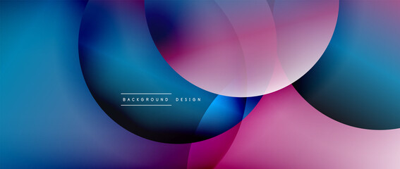Obraz premium Circle modern geometric abstract background with liquid gradients