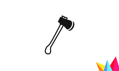 crossed axe and hammer, rustic vector collection isolated on white background, hipster logo design element