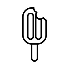 ice cream in stick line icon