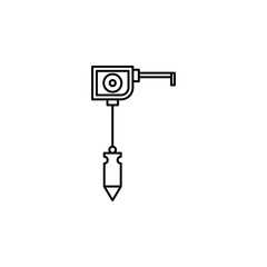 plumb bob outline Icon. construction vector illustration on white background